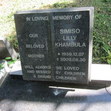 KHAMBULA Simiso Lilly 1959-2009