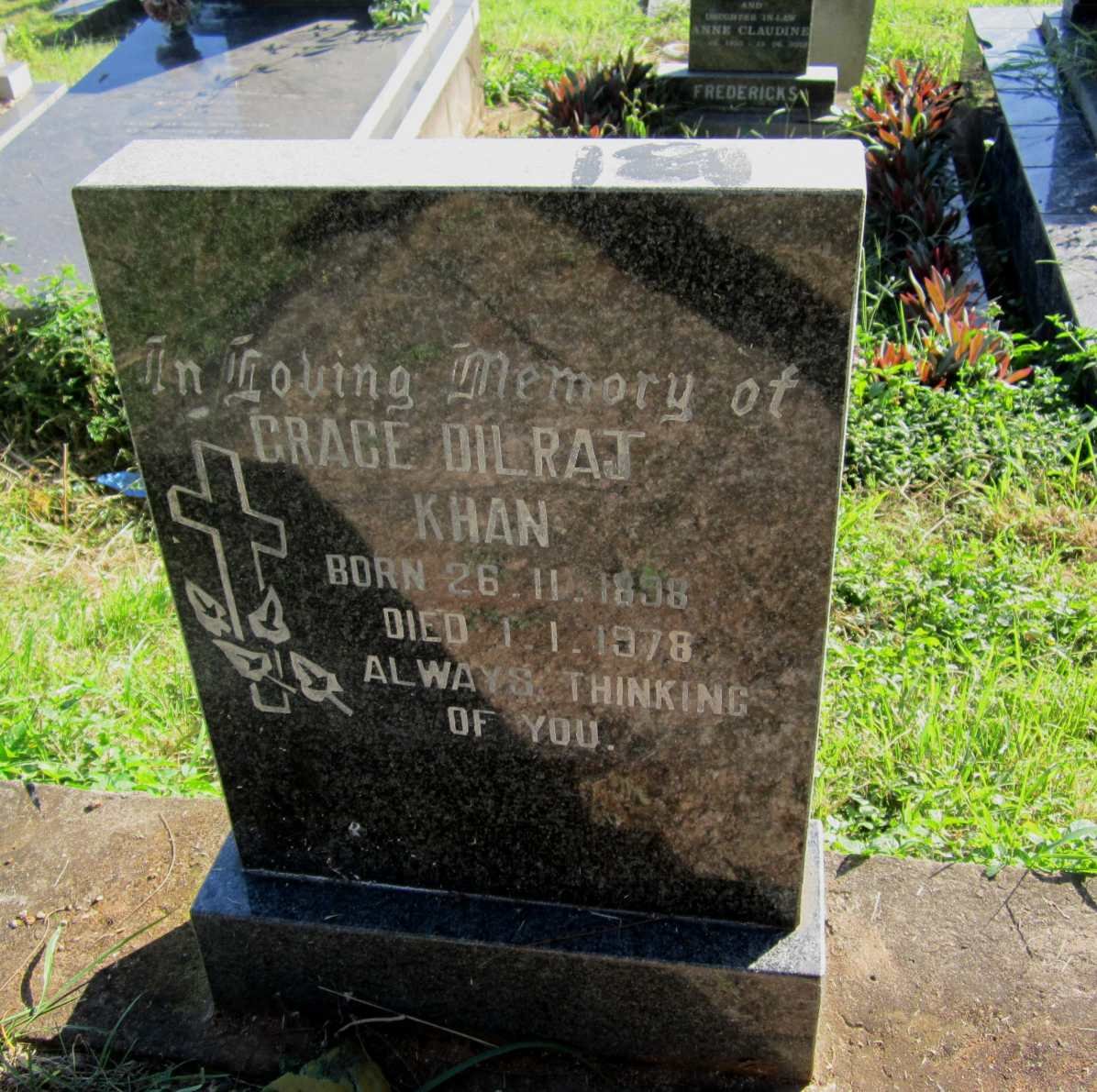 KHAN Grace Dilraj 1898-1978