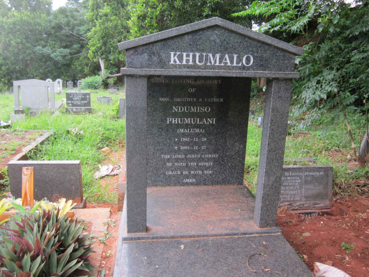 KHUMALO Ndumiso Phumulani 1982-2008