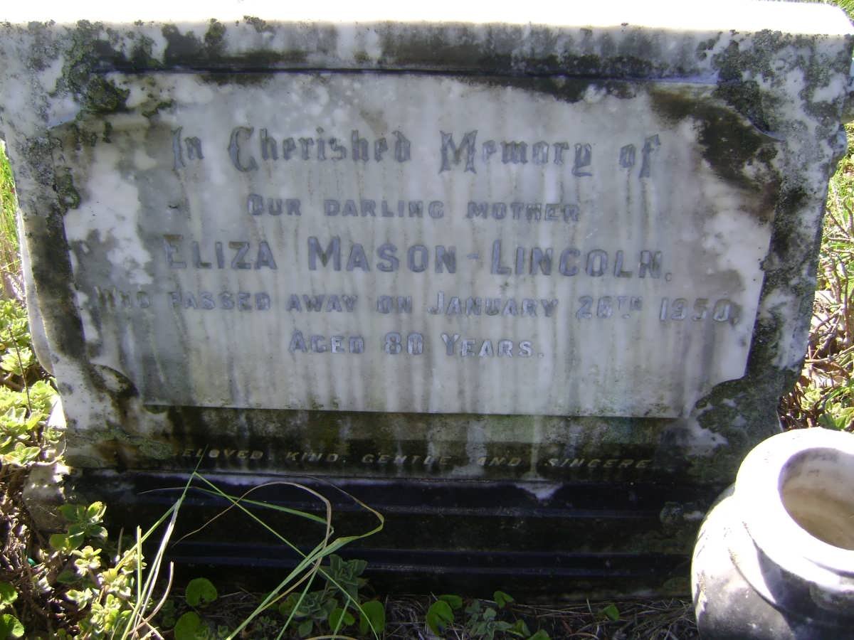 LINCOLN Eliza, MASON -1950