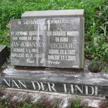 LINDE Jan Johannes, van der 1915-1983 &amp; Cecilia H. 1922-2005