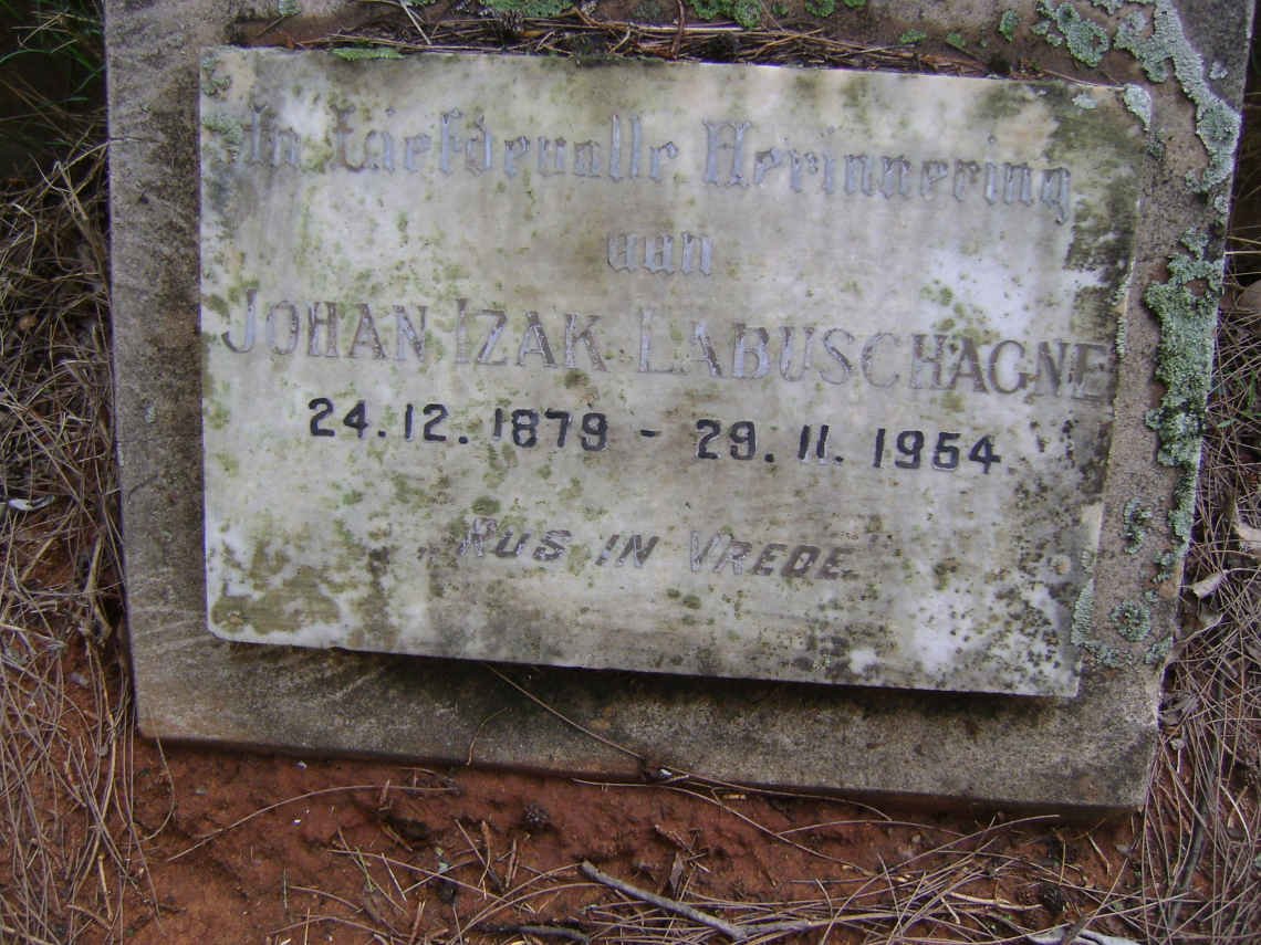 LABUSCHAGNE Johan Izak 1879-1954
