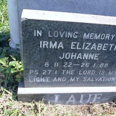 LAUE Irma Elizabeth Johanne 1922-1988