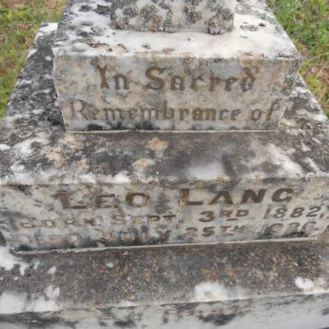 LANG Leo 1882-1926