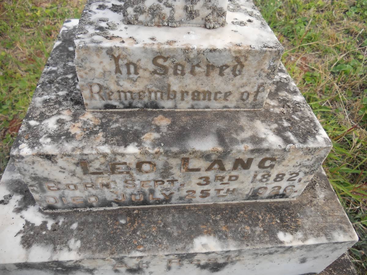 LANG Leo 1882-1926