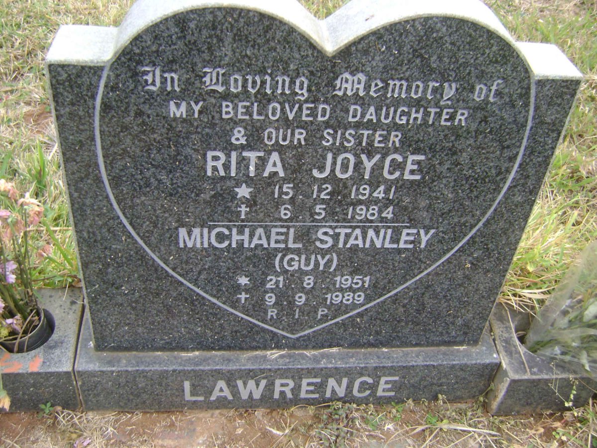 LAWRENCE Michael Stanley 1951-1989 :: LAWRENCE Rita Joyce 1941-1984