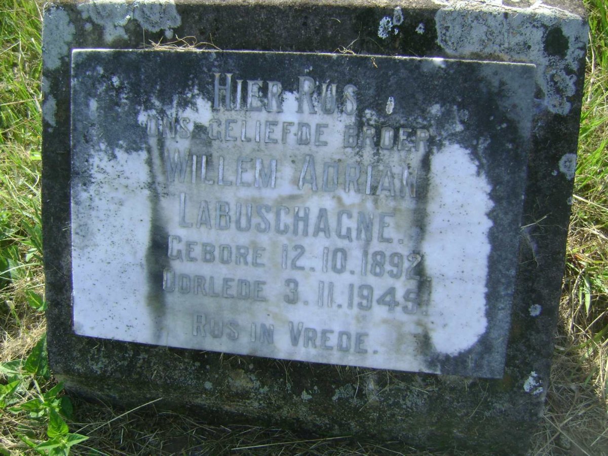 LABUSCHAGNE Willem Adrian 1892-1945