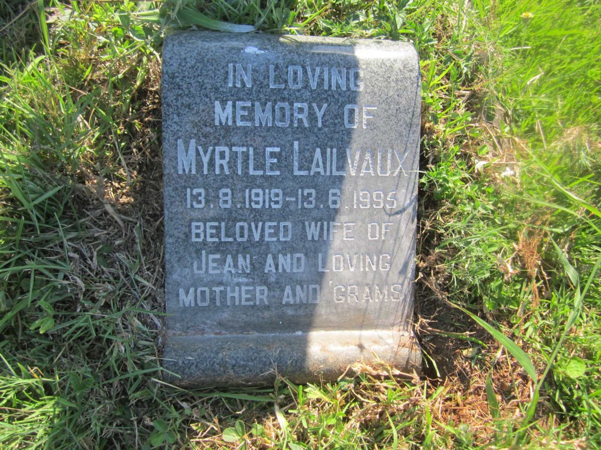 LAILVAUX Myrtle 1919-1995