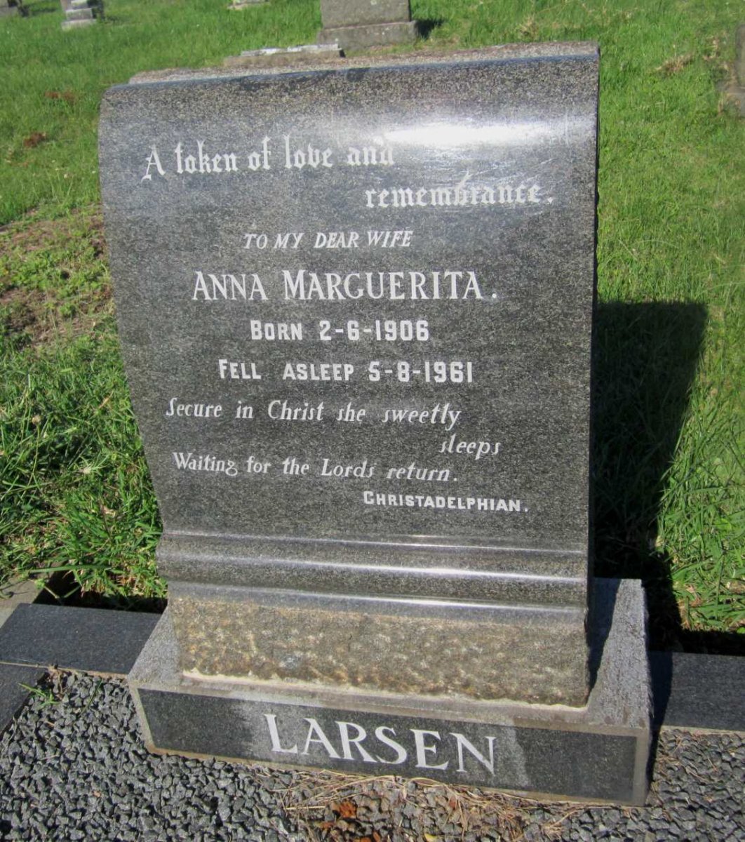 LARSEN Anna Marguerita 1906-1961