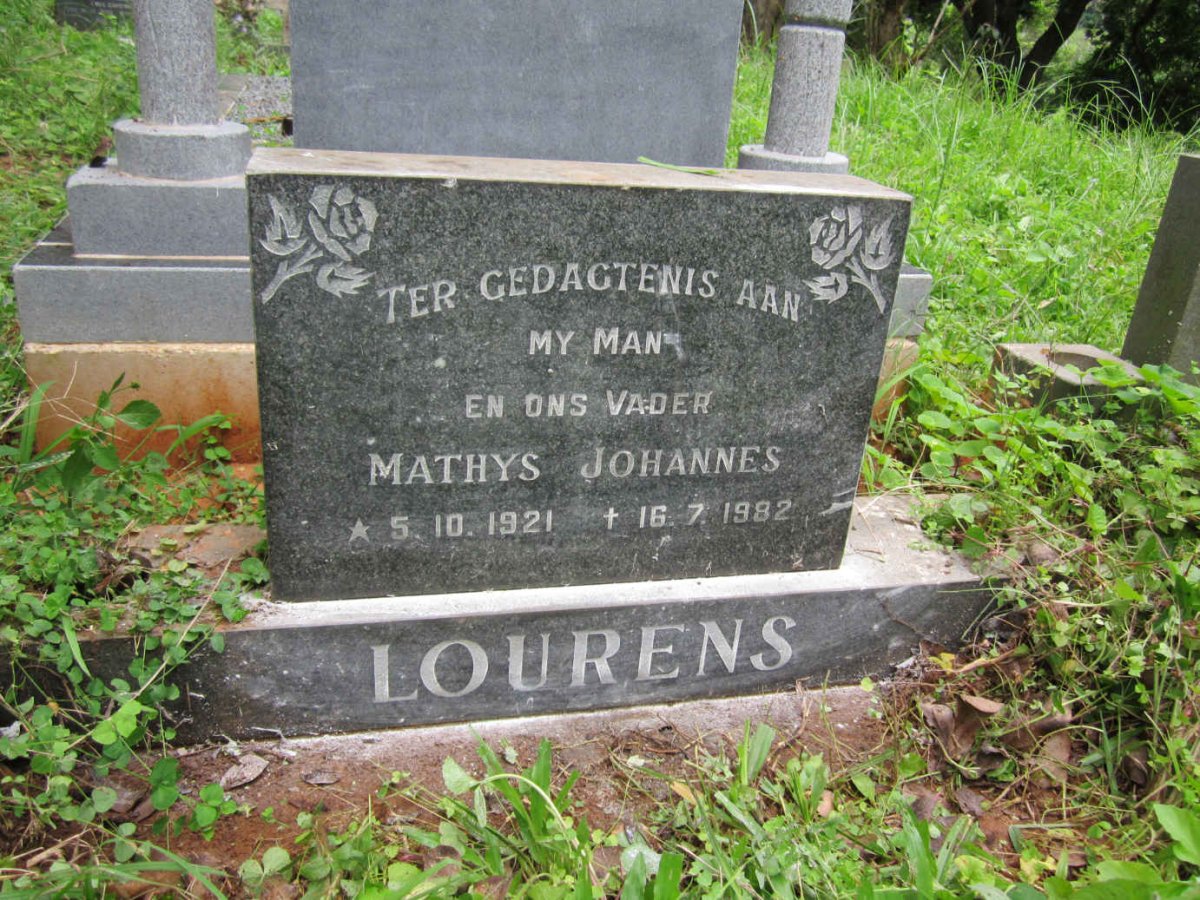 LOURENS Mathys Johannes 1921-1982