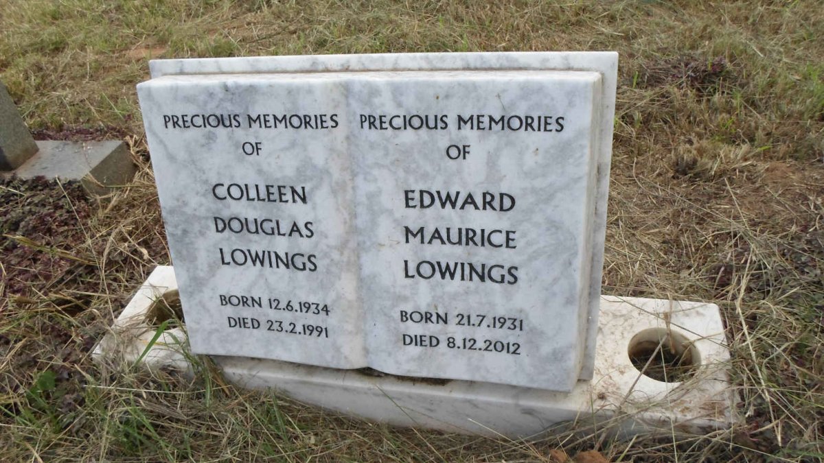 LOWINGS Edward Maurice 1931-2012 &amp; Colleen Douglas 1934-1991
