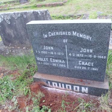 LOUDON John 1872-1949 &amp; Grace -1941 :: LOUDON John 1902-1973 &amp; Violet Edwina 1902-1995