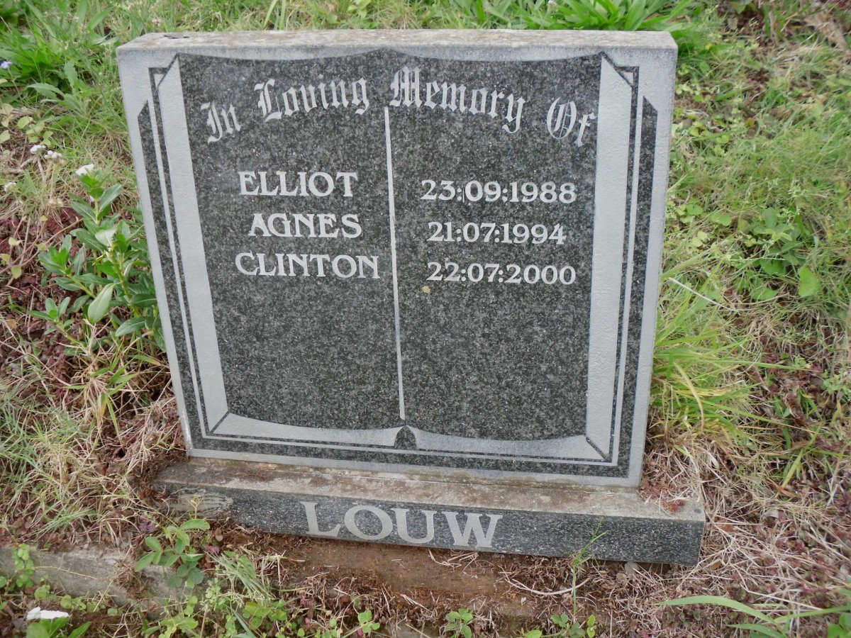 LOUW Elliot -1988 :: LOUW Agnes -1994 :: LOUW Clinton -2000