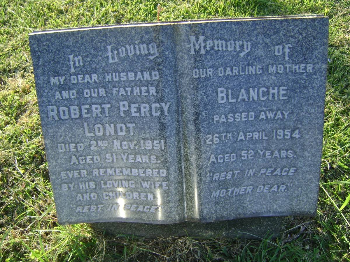 LONDT Robert Percy -1951 &amp; Blanche -1954