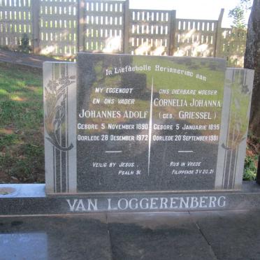LOGGERENBERG Johannes Adolf, van 1890-1972 &amp; Cornelia Johanna GRIESSEL 1895-1981