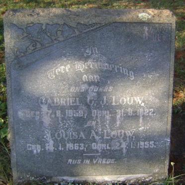 LOUW Gabriel C.J. 1859-1922 &amp; Louisa A.  1863-1955