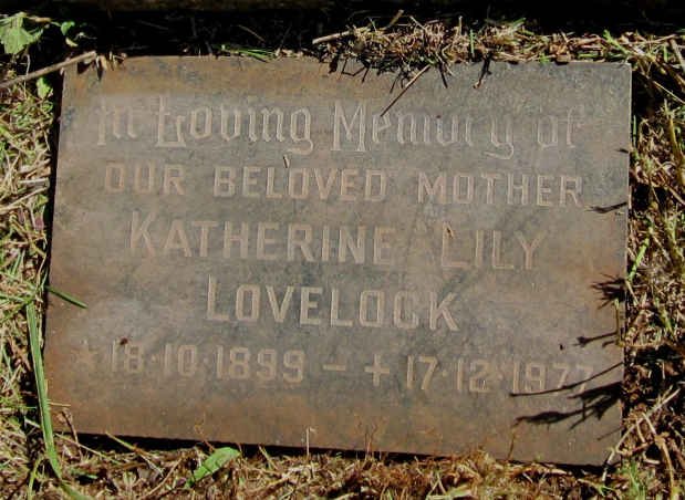 LOVELOCK Katherine Lily 1899-1977
