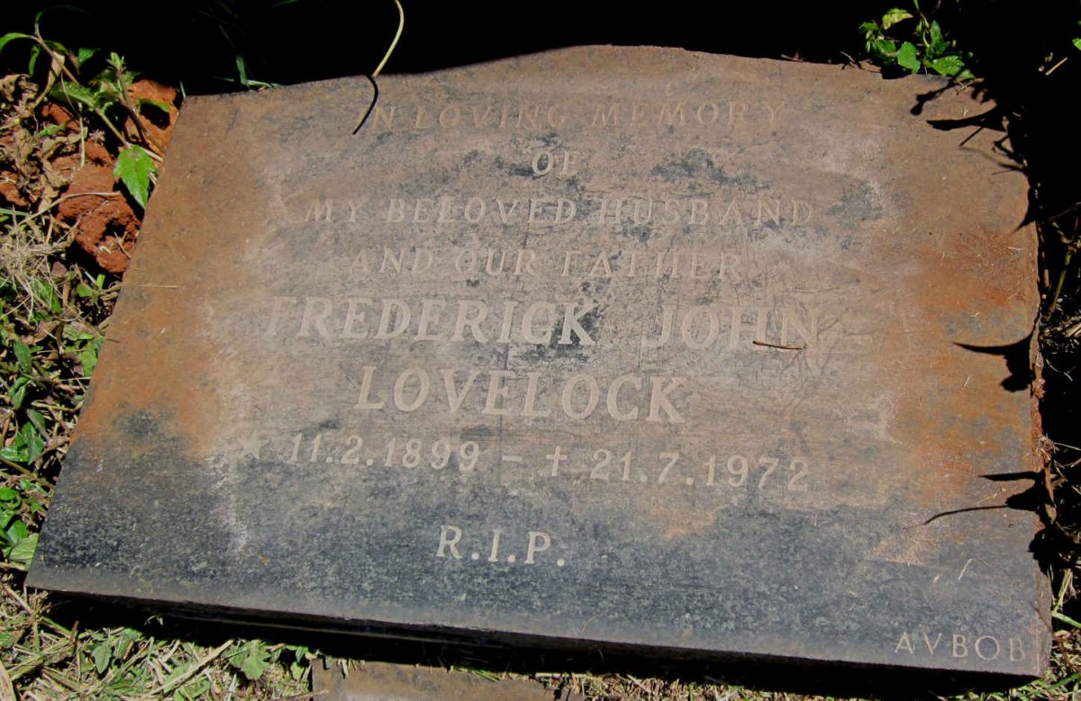 LOVELOCK Frederick John 1899-1972