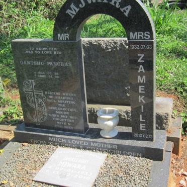 MJWARA Gantshu Pancras 1934-2002 &amp; Zamekile Agnes 1933-2010