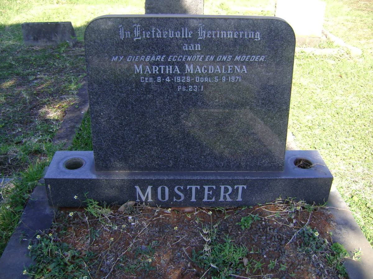 MOSTERT Martha Magdalena 1929-1971