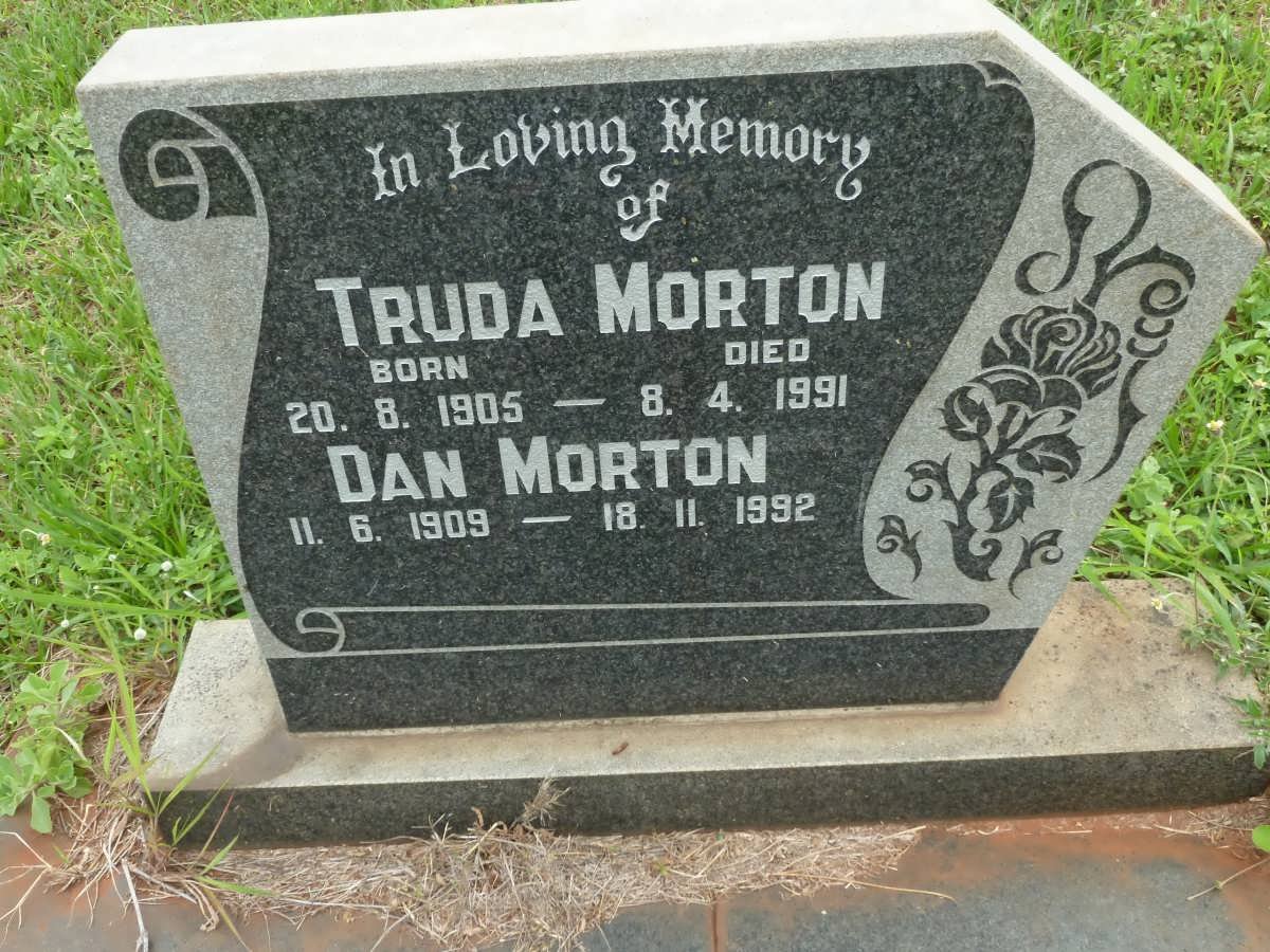 MORTON Dan 1909-1992 &amp; Truda 1905-1991