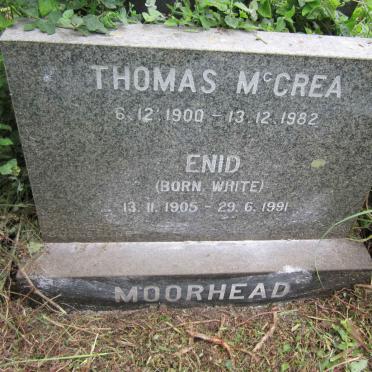 MOORHEAD Thomas McCrea 1900-1982 &amp; Enid WHITE 1905-1991