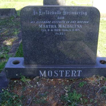 MOSTERT Martha Magdalena 1929-1971