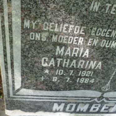 MOMBERG Maria Catharina 1921-1984