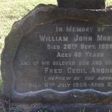 MORRIS William John -1929 :: ARCHER Fred Cecil -1959