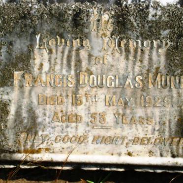 MUNRO Francis Douglas -1925