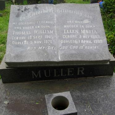 MULLER Thomas William 1905-1975 &amp; Ellen Maria 1903-1989