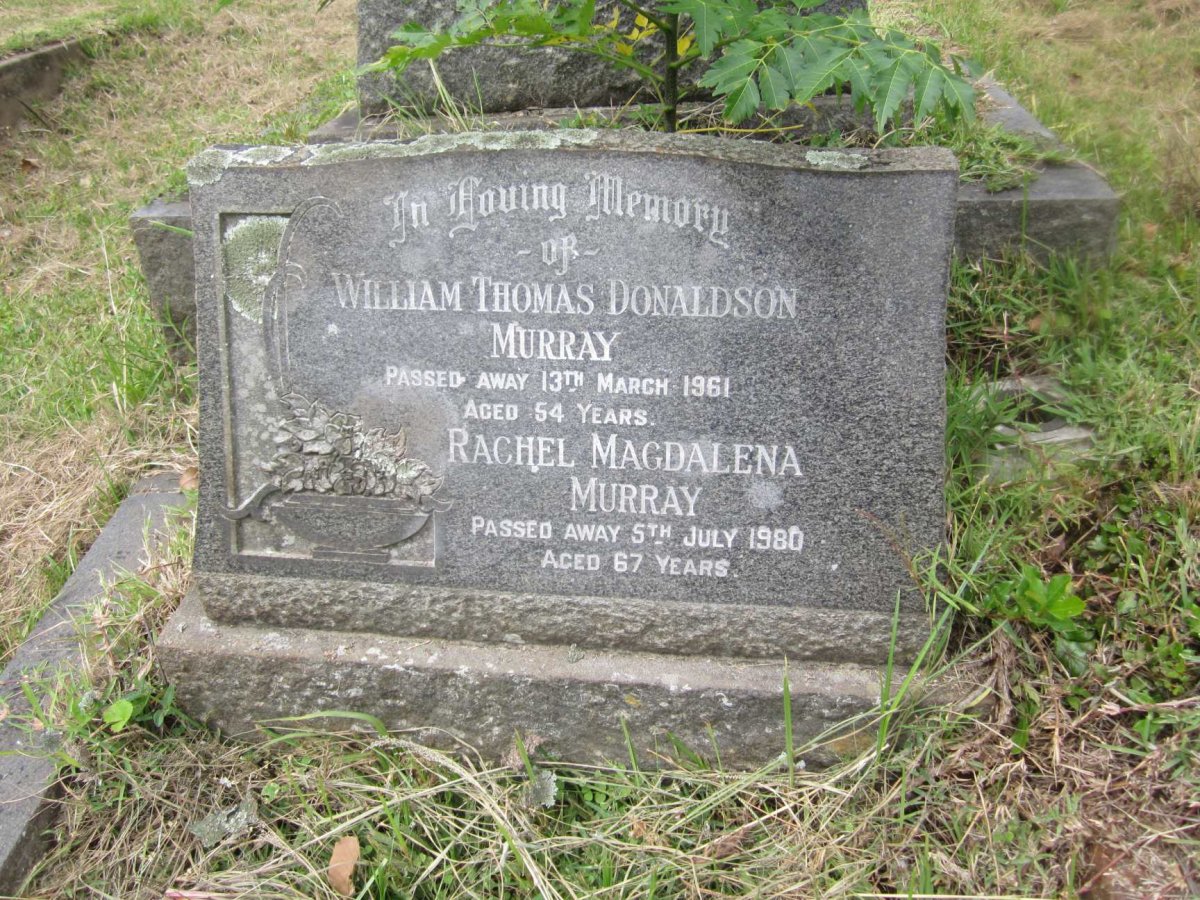 MURRAY William Thomas Donaldson -1961 &amp; Rachel Magdalena -1980