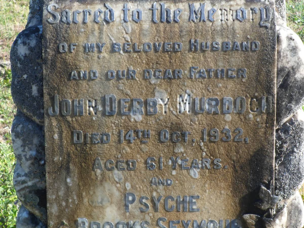 MURDOCH John Derby -1932 &amp; Psyche Brooks SEYMOUR -1946