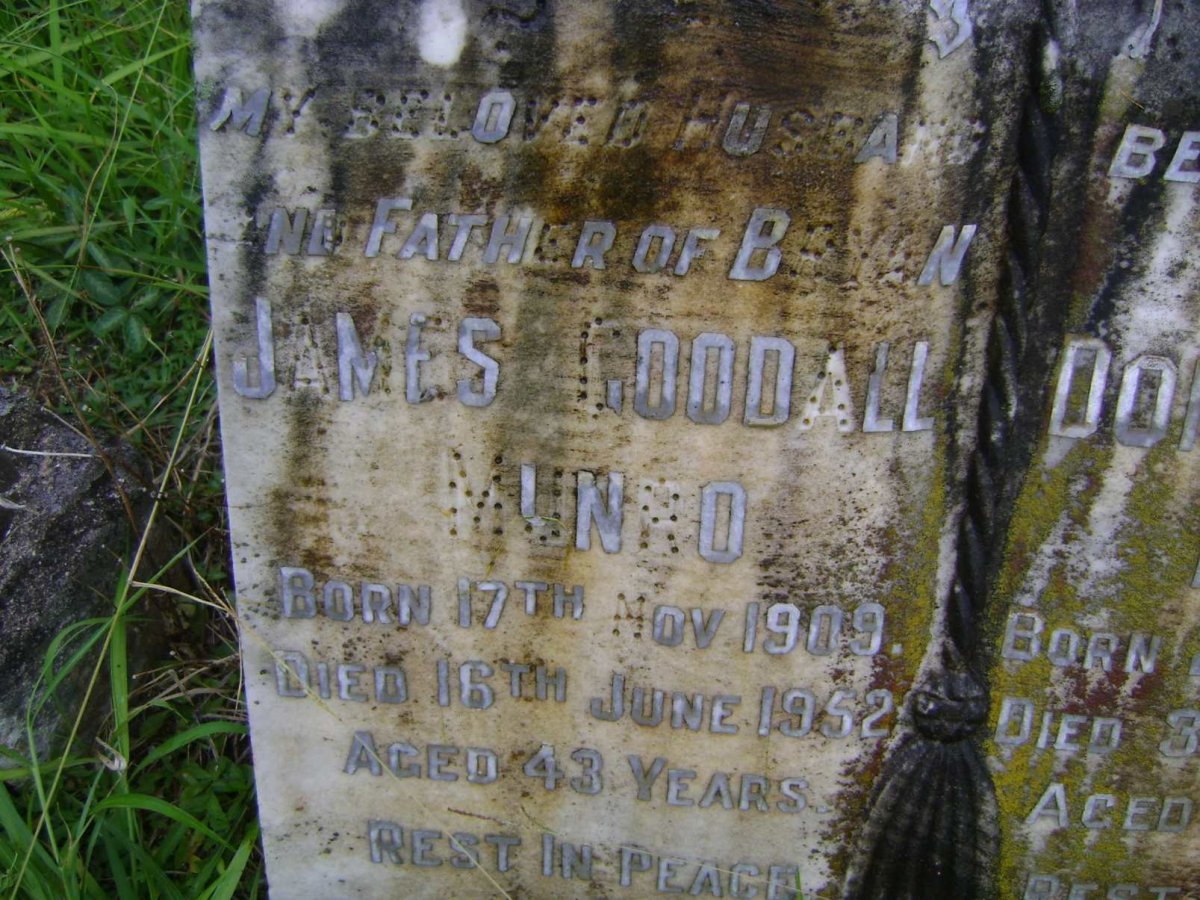MUNRO James Goodall 1909-1952
