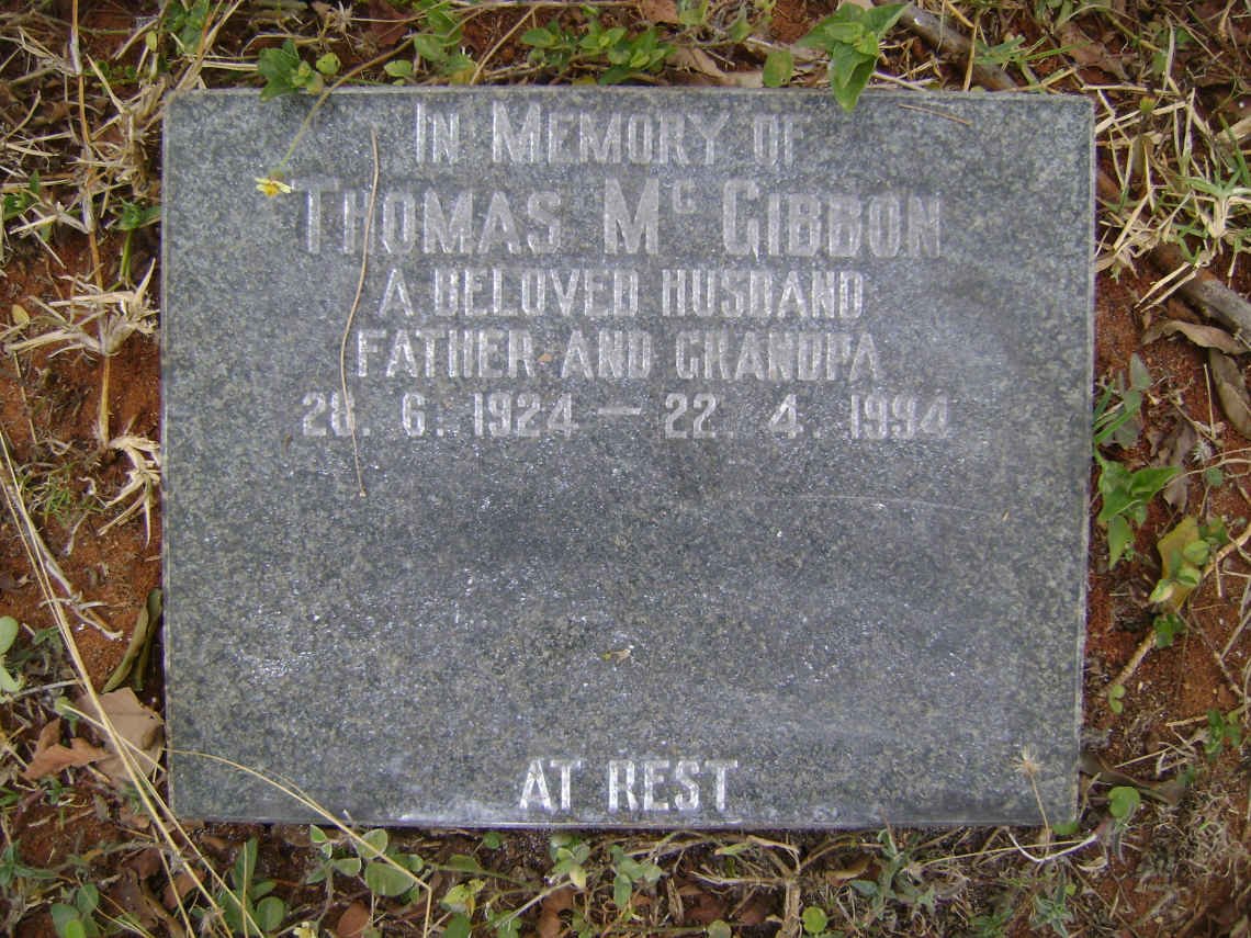 McGIBBON Thomas 1924-1994