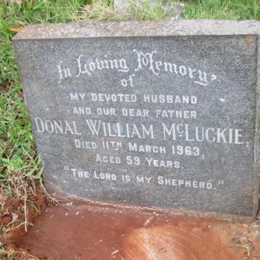 McLUCKIE Donal William -1963