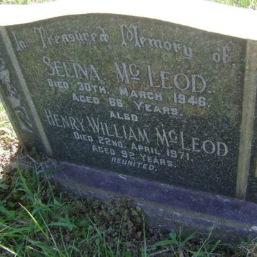 McLEOD Henry William -1971 &amp; Selina -1946