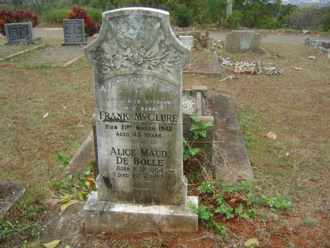 McCLURE Frank -1942 :: BOLLE Alice Maud, de 1904-1987