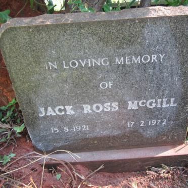 McGILL Jack Ross 1921-1972