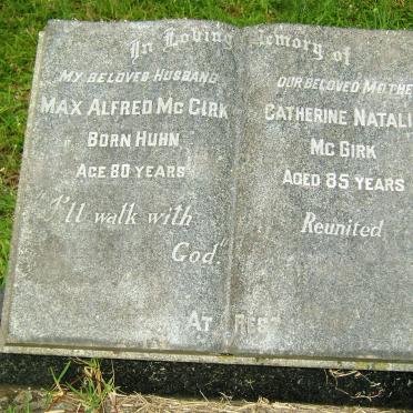 McGIRK Max Alfred &amp; Catherine Natalie