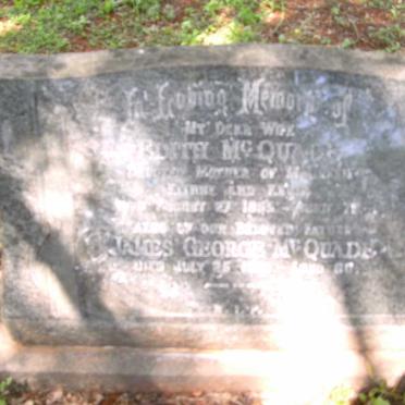 McQUADE James George -1961 &amp; Edith -1955