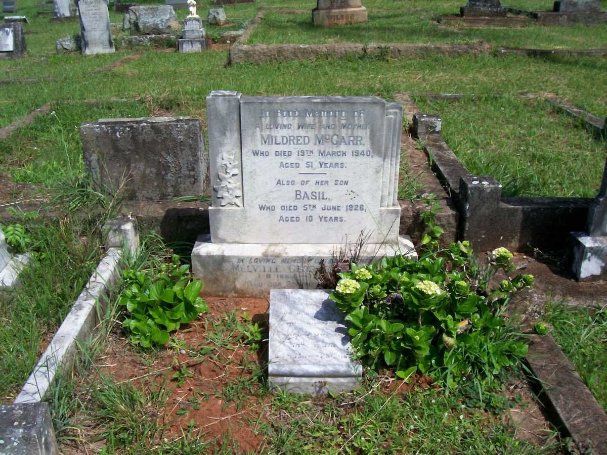 McGARR Melville George 1888-1972 &amp; Mildred -1940 :: McGARR Basil -1926 :: Richard Douglas 1950-1981
