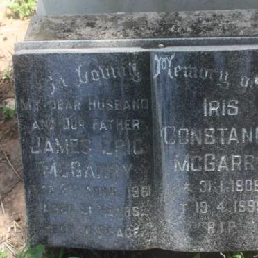 McGARRY James Eric -1961 &amp; Iris Constance 1909-1999