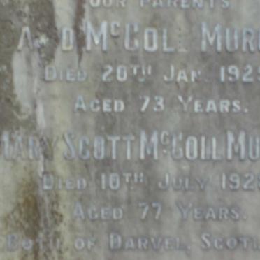 McCOLL MURCHIE David -1925 &amp; Mary Scott -1928