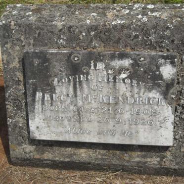 McKENDRICK Percy 1908-1926