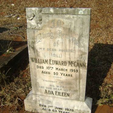 McCANN William Edward -1959 &amp; Ada Eileen -1978 :: ROFFEY Coral 1943-1994