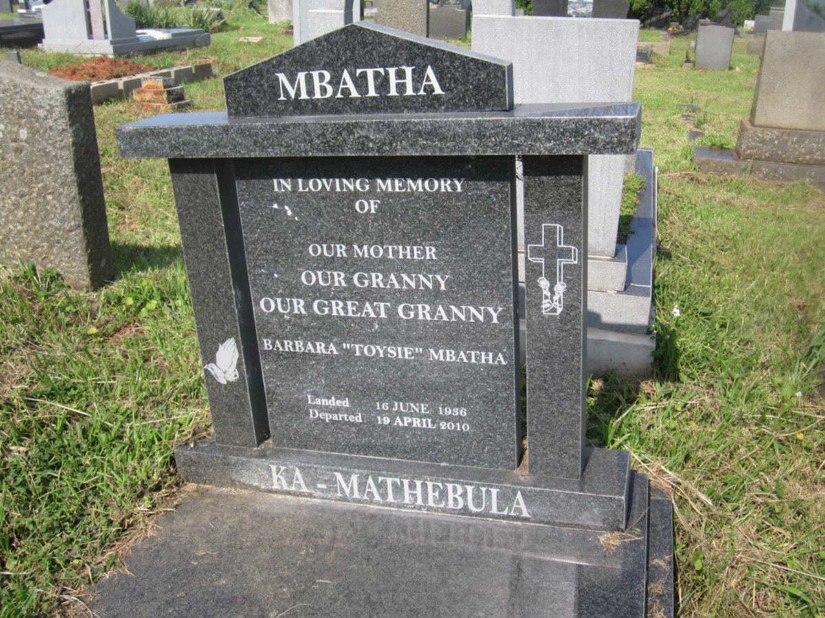 MBATHA Barbara 1936-2010