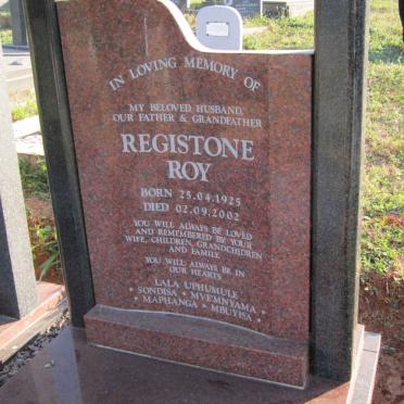 MBONGWE Registone Roy 1925-2002