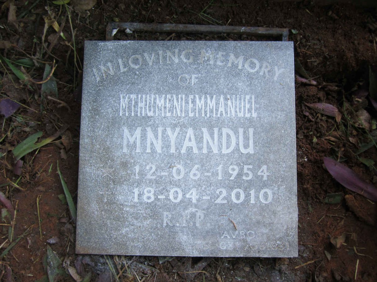 MNYANDU Mthumeni Emmanuel 1954-2010
