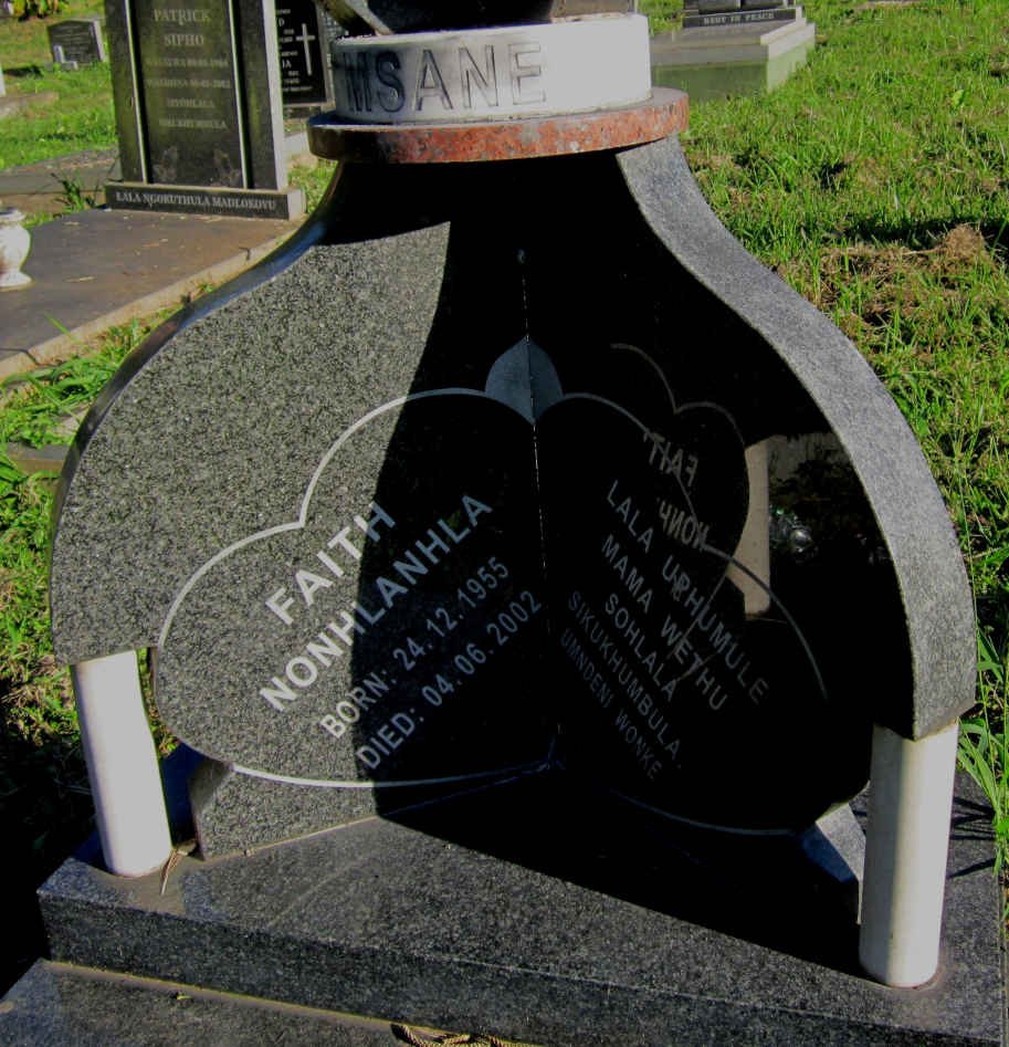 MSANE Faith Nonhlanhla 1955-2002